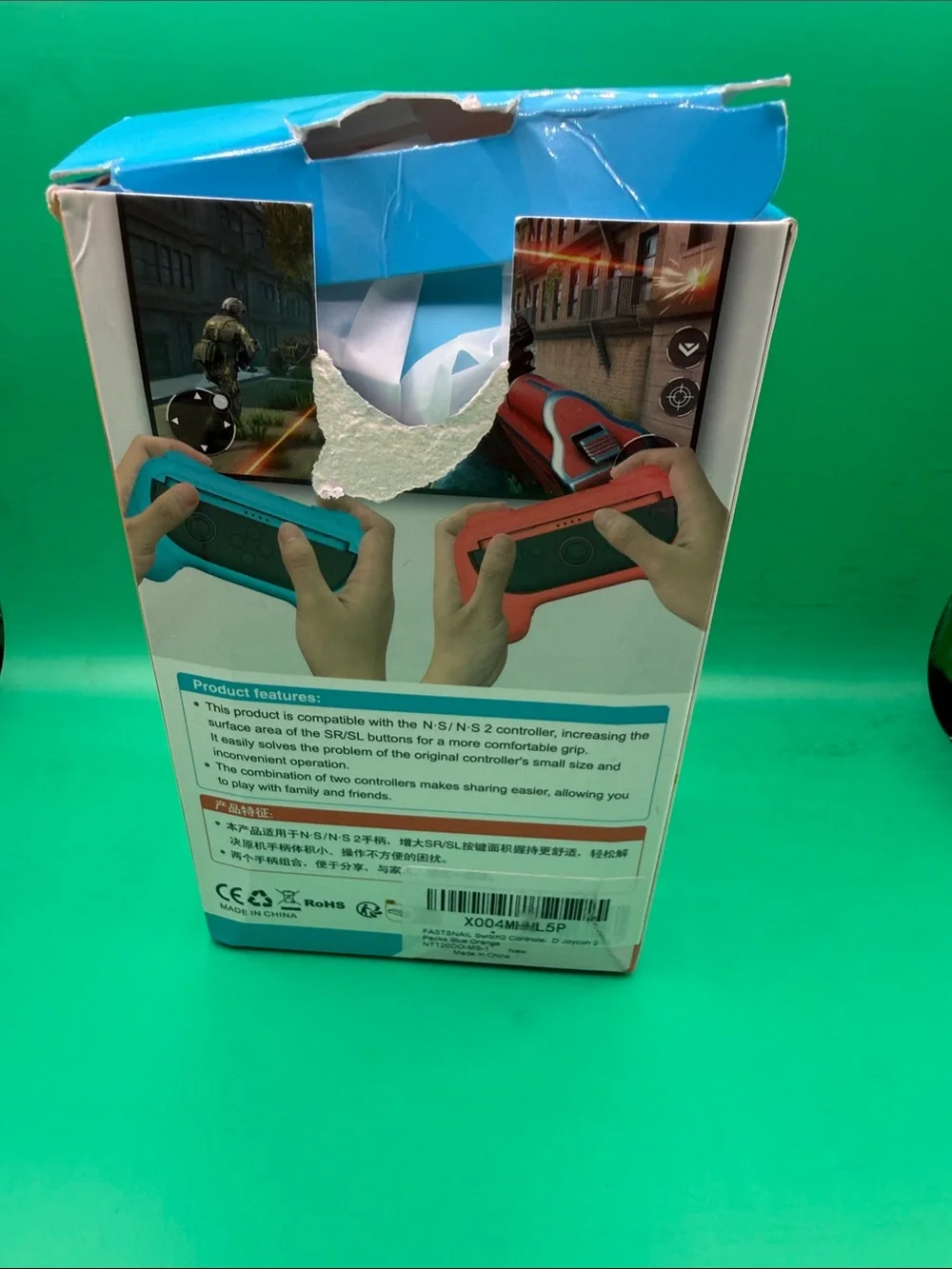 Red & Blue Hand Grips for NS Joypad